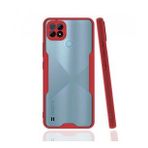 Alan Şanslı Realme C21 Platin Silikon Kırmızı Kılıf