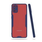 Alan Şanslı Samsung Galaxy A02S Platin Silikon Lacivert Cep Telefonu Kılıfı
