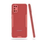 Alan Şanslı Samsung Galaxy A02S Platin Silikon Pembe Cep Telefonu Kılıfı