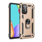Alan Şanslı Samsung Galaxy A52 Sofya Yüzüklü Silikon Kapak Gold Kılıf