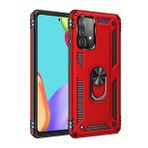 Alan Şanslı Samsung Galaxy A52 Sofya Yüzüklü Silikon Kapak Kırmızı Kılıf