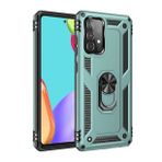 Alan Şanslı Samsung Galaxy A52 Sofya Yüzüklü Silikon Kapak Yeşil Kılıf