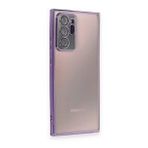 Alan Şanslı Samsung Galaxy Note 20 Ultra Razer Lensli Silikon Mor Cep Telefonu Kılıfı