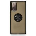 Alan Şanslı Samsung Galaxy S20 FE Montreal Yüzüklü Silikon Kapak Siyah Cep Telefonu Kılıfı