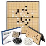 ALANGDUO Magnetic Go Oyun Seti 19 x 19 Çin Satranç Seti Taşınabilir Manyetik Plastik Taşlarla Taşınabilir ve Seyahate Hazır Set (35 cm)