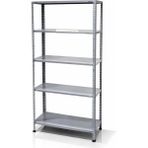 Alanraf 5 Katlı Çelik Raf 43X93 cm Elektrostatik Boyalı | Depo Kiler Ofis Arşiv Raf Sistemi - Galvaniz