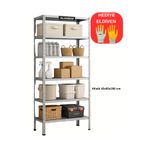ALANRAF Çelik Raf 6 Katlı 43x93x200 Dekoratif, Depo rafı, Arşiv rafı, Kiler rafı ELDİVEN HEDİYE