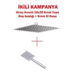 AlanSansli Kireç Kırıcılı 304 Kalite Paslanmaz 25X25 Inox Düz Duş Başlığı + Tepe Duş Başlığı