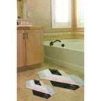 Alanur Home 160M-ipek-klozet-2-D-Figürlü-Standart Lazer Kesim Djt 2 Li Yıkanabilir Kaymaz Taban Banyo Paspas Klozet Takımı 160M Figürlü Siyah