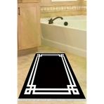 Alanur Home 1669-Trend-Banyo Eko Trend Djt Banyo Paspası Yıkanabilir Kaymaz Taban 1669 Modern Siyah