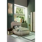 Alanur Home 1696-yatak-3-pcs-K-S Eko Trend Djt Yıkanabilir Kaymaz Taban 3 Lü Yatak Odası Takımı 1696 Bordürlü Gri Siyah