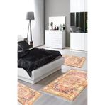 Alanur Home 1697-yatak-3-pcs-K-S Eko Trend Djt Yıkanabilir Kaymaz Taban 3 Lü Yatak Odası Takımı 1697 Persian Turuncu