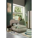 Alanur Home 1909-yatak-3-pcs-K-S Eko Trend Djt Yıkanabilir Kaymaz Taban 3 Lü Yatak Odası Takımı 1909 Osmanli Mavi