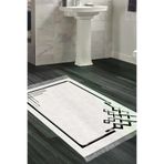 Alanur Home 1919-Trend-Banyo Eko Trend Djt Banyo Paspası Yıkanabilir Kaymaz Taban 1919 Modern Gri Siyah