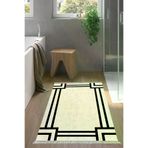 Alanur Home 1920-Trend-Banyo Eko Trend Djt Banyo Paspası Yıkanabilir Kaymaz Taban 1920 Modern Gri Siyah