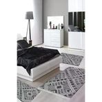Alanur Home 2029-yatak-3-pcs-K-S Eko Trend Djt Yıkanabilir Kaymaz Taban 3 Lü Yatak Odası Takımı 2029 Modern Siyah