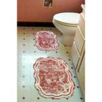 Alanur Home 203-ipek-klozet-1-D-Figürlü-Standart Lazer Kesim Djt 2 Li Yıkanabilir Kaymaz Taban Banyo Paspas Klozet Takımı 203 Figürlü Kırmızı