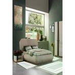 Alanur Home 2229M-yatak-3-pcs-K-S Eko Trend Djt Yıkanabilir Kaymaz Taban 3 Lü Yatak Odası Takımı 2229M Bordürlü Gri Beyaz