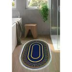 Alanur Home 651M-Trend-Banyo-Oval Eko Trend Djt Banyo Paspası Yıkanabilir Kaymaz Taban 651M Oval Modern Gold