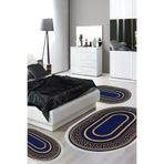 Alanur Home 651M-yatak-3-pcs-oval-K-S-Oval Eko Trend Djt Yıkanabilir Kaymaz Taban Oval 3 Lü Yatak Odası Takımı 651M Modern Gold
