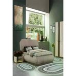 Alanur Home 651M-yatak-3-pcs-oval-K-S-Oval Eko Trend Djt Yıkanabilir Kaymaz Taban Oval 3 Lü Yatak Odası Takımı 651M Modern Gri