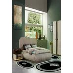 Alanur Home 656M-yatak-3-pcs-oval-K-S-Oval Eko Trend Djt Yıkanabilir Kaymaz Taban Oval 3 Lü Yatak Odası Takımı 656M Modern Siyah