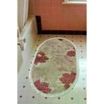 Alanur Home 660M-Trend-Banyo-Oval Eko Trend Djt Banyo Paspası Yıkanabilir Kaymaz Taban 660M Oval Suluboya Pudra