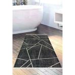 Alanur Home 717-Trend-Banyo Eko Trend Djt Banyo Paspası Yıkanabilir Kaymaz Taban 717 Modern Siyah
