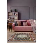 Alanur Home 900643-P-S Alanur Star Pamuk Tabanlı Saçaklı Dijital Salon Halısı Kahve