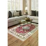 Alanur Home 900647-P-S Alanur Star Pamuk Tabanlı Saçaklı Dijital Halı Bordo