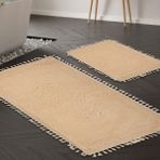 Alanur Home Alanur Osmanlı Cotton Saçaklı 2 Li Paspas Cappuccino