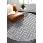 Alanur Home Alanur Star Pamuk Tabanlı Saçaklı Dijital Gri 80x150 cm Salon Halı