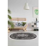 Alanur Home Alanur Trend Kaymaz Dod Tabanlı Saçaklı Dijital Gri 80x150 cm Salon Halı