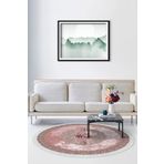 Alanur Home Alanur Trend Kaymaz Dod Tabanlı Saçaklı Dijital Pudra 80x150 cm Salon Halı