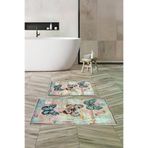 Alanur Home Alanur Trend Kaymaz Taban Dijital Banyo 2'li Klozet Takımı Kt417 Turkuaz