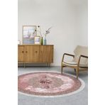 Alanur Home Alanur Yıldız Kaymaz Deri Tabanlı Saçaklı Dijital Krem Pudra Bej Pudra 80x150 cm Salon Halı