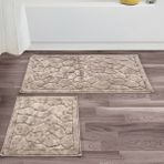Alanur Home Antik Cotton 2'li Paspas Eskitme Kahve - Kahverengi