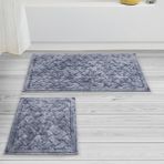 Alanur Home Conexos Cotton Eskitme 2'li Paspas Seti Klozet Takımı Mavi