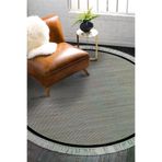 Alanur Home E5001-sckl-p-hali-yuvarlak Kaymaz Taban Djt Banyo Mutfak Salon Halı Star Pamuk Saçaklı Yuvarlak Dokuma Desen E5001