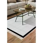 Alanur Home E5007-sckl-k-hali Kaymaz Taban Djt Banyo Mutfak Salon Halı Trend Saçaklı Dokuma Desen E5007