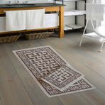 Alanur Home Eko Cotton Bukle Klozet Takımı 2 Pcs Domino Kahve