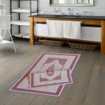 Alanur Home Eko Cotton Bukle Klozet Takımı 2 Pcs Osmanli Pudra