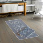 Alanur Home Eko Cotton Bukle Klozet Takımı 2 Pcs Sarma Gri