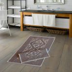 Alanur Home Eko Cotton Bukle Klozet Takımı 2 Pcs Sarma Kahve