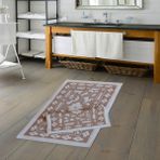 Alanur Home Eko Cotton Bukle Klozet Takımı 2 Pcs Sarmaşik Kahve