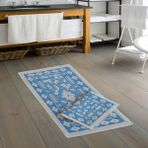 Alanur Home Eko Cotton Bukle Klozet Takımı 2 Pcs Sarmaşik Mavi
