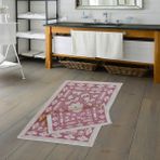 Alanur Home Eko Cotton Bukle Klozet Takımı 2 Pcs Sarmaşik Pudra