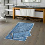 Alanur Home Eko Cotton Bukle Klozet Takımı 2 Pcs Zigzag Mavi