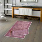 Alanur Home Eko Cotton Bukle Klozet Takımı 2 Pcs Zigzag Pudra