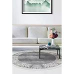 Alanur Home Eko Trend Dijital Kaymaz Taban Salon Halısı 1460 Yuvarlak Modern Gri 1460-Trend-Banyo-Yuvarlak